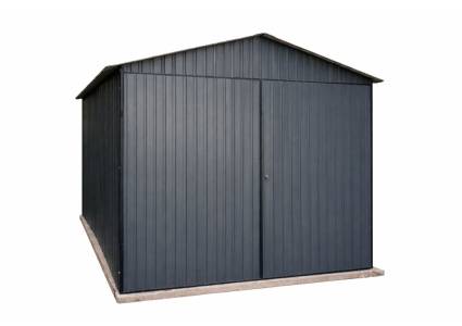 Blechgarage-mit-einem-Satteldach-und-in-Farbe-breite-3m-1