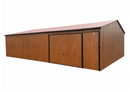 blechgarage-mit-einem-satteldach,-1x-schwingtor,-1x-tür,-dachrinne,-in-holzdekofarbe-20