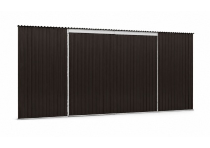 Blechgarage 5x8x3m mit Dachneigung nach hinten, 1x Schwingtor, in Farbe RAL8017 aus verzinkten Vierkantprofilen-7