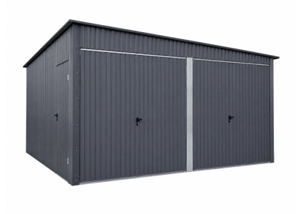 blechgarage-6x10x3-mit-der-dachneigung-nach-rechts-mit-schwingtoren-und-in-farbe-ral7016,-aus-verzinkten-vierkantprofilen-10