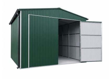 blechgarage-5x8x3,5-m-mit-einem-satteldach-und-in-farbe-ral6029-9