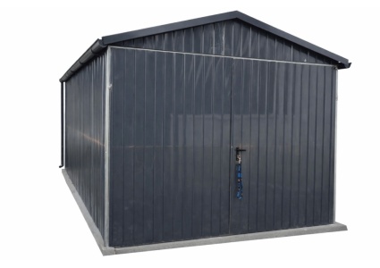 blechgarage-mit-einem-satteldach-doppelflugeltor-dachrinne-attika-dachblende-konstruktion-aus-verzinkten-vierkantprofilen_4