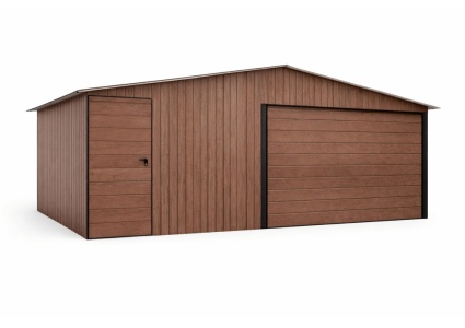 blechgarage-mit-einem-satteldach-schwingtor-horizontalpanel-tuer-in-holzdekofarbe_7