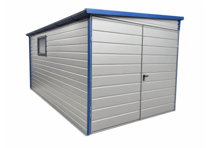 blechgarage-mit-einer-dachneigung-links,-doppelflügeltor,-fenster,-dachrinne,-attika,-kantenschutz,-konstruktion-aus-verzinkten-vierkantprofilen,-bleche-horizontal-vernietet-6