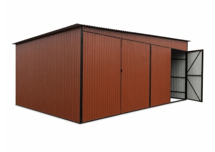 blechgarage-6x10x2,5-mit-der-dachneigung-nach-links-in-ral8004-15