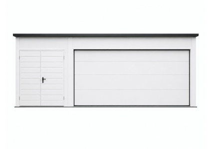 blechgarage-halle-lager-garage-mit-einer-dachneigung-nach-hinten-1x-doppelfluegeltor-3x-fenster-1x-sektionaltor-inkl-elektroantrieb-dachrinne-kondensvlies-dach-attika-dachblende-kantenschutz-konstruktion-aus-verzinkten-vierkantprofilen-15