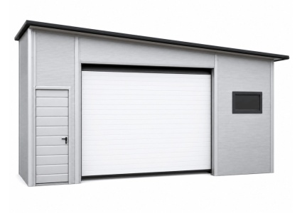 garage-7x6x3,5m-dachneigung-rechts-2x-tuer-sektionaltor-fenster-dachrinne-kantenschutz-verankerung-konstruktion-aus-verzinkten-vierkantprofilen-bleche-horizontal-vernietet-isolation-15