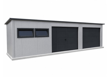 garage-9,00-m-5,00-m-2,50-m-mit-einer-dachneigung-nach-hinten-3x-fenster-2x-sektionaltor-inkl-elektroantrieb-1x-schlupftuer-fuer-sektionaltor-tueroeffnung-nach-links-dachrinne-attika-dachblende-konstruktion-aus-verzinkten-vierkantprofilen-isolat-15