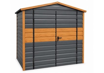 blechgarage-2,5x3m-mit-doppelflügeltor,-tür,-in-farbe-ral7016-und-holzdekofarbe-15
