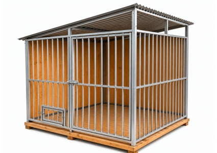 hundezwinger-mit-holzboden,-1x-seitenwand,-rückwand-mit-holzverkleidung-und-verzinkte-konstruktion-3