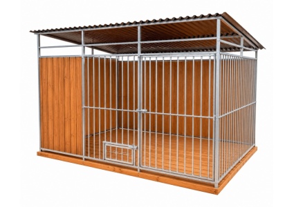 hundezwinger-mit-holzboden,-rückwand,-1-2-seitenwand-mit-holzverkleidung,-vordere-1m-holzwand-und-verzinkte-konstruktion-5