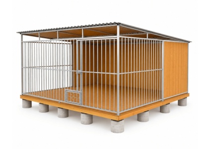 hundezwinger-mit-holzboden,-rückwand-und-2x-1m-seitenwand-mit-holzverkleidung-und-verzinkte-konstruktion-10