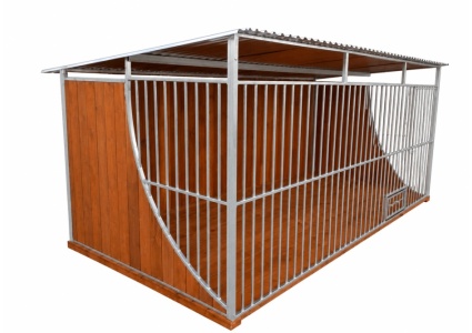 hundezwinger-mit-holzboden,-rückwand,-2x-geschwungene-seitenwand-und-verzinkte-konstruktion-5