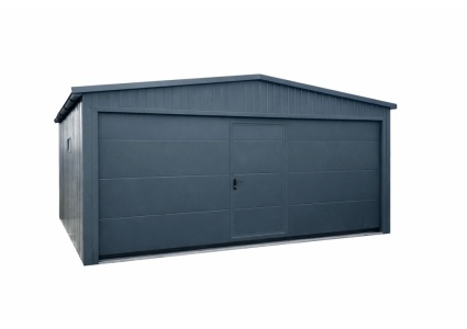 blechgarage-mit-satteldach-sektionaltor-schlupftuer-attika-kantenschutz-dachrinne-lichtband-kondensvlies-dach-konstruktion-aus-verzinkten-vierkantprofilen-in-farbe_11