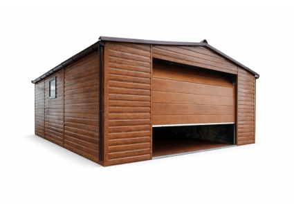 blechgarage-mit-einem-satteldach-tur-2x-fenster-sektionaltor-holzoptik-dachrinne-kondensvlies-dach-kondensvlies-wande-attika-dachblende-kantenschutz-konstruktion-aus-verzinkten-vierkantprofilen-bleche-horizontal-vernietet__9