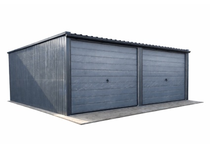 blechgarage-mit-dachneigung-nach-vorne-schwingtor-horizontalpanel-konstruktion-aus-verzinkten-vierkantprofilen-dachrinne-attika-kantenschutz-in-farbe_8