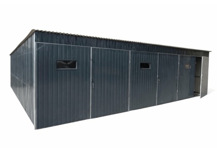 3-fachgaragen-mit-der-dachneigung-nach-hinten-3x-doppelfluegeltor-3x-lichtband-dachrinne-konstruktion-aus-verzinkten-vierkantprofilen-verankerung-in-farbe_8