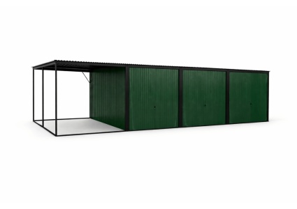 blechgarage-mit-carport,-dachneigung-nach-hinten,-3x-schwingtor,-in-farbe_10