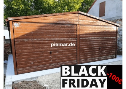 blechgarage-mit-satteldach-2x-schwingtor-horizontalpanel-1s-attika-kantenschutz-dachrinne-in-holzdekofarbe_1