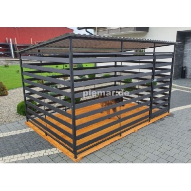 hundezwinger-profilen70x10mm-zwinger-kafig-hundekafig-pultdach-mit-holzboden