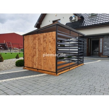 hundezwinger-profilen70x10mm-zwinger-kafig-hundekafig-pultdach-mit-holzboden-ruckwand-seitenwand-1