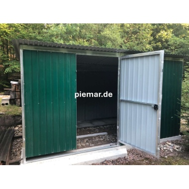 blechgarage-mit-dachneigung-nach-hinten-2x-doppelfluegeltor-konstruktion-aus-verzinkten-vierkantprofilen-in-farbe_4