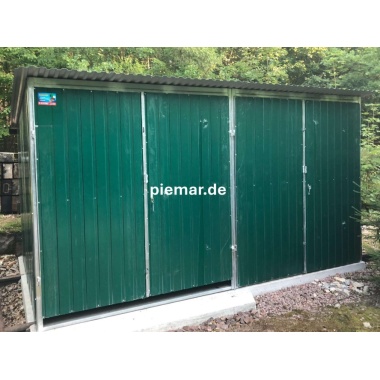 blechgarage-mit-dachneigung-nach-hinten-2x-doppelfluegeltor-konstruktion-aus-verzinkten-vierkantprofilen-in-farbe_5
