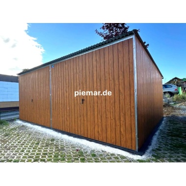 blechgarage-mit-dachneigung-nach-hinten-2x-doppelfluegeltor-konstruktion-aus-verzinkten-vierkantprofilen-in-holzdekofarbe_11
