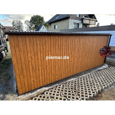 blechgarage-mit-dachneigung-nach-hinten-2x-doppelfluegeltor-konstruktion-aus-verzinkten-vierkantprofilen-in-holzdekofarbe_7