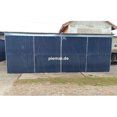 blechgarage-mit-dachneigung-nach-hinten-2x-doppelfluegeltor-konstruktion-aus-verzinkten-vierkantprofilen-kondensvlies-dach-in-farbe_4