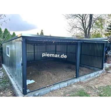 blechgarage-mit-dachneigung-nach-hinten-2x-schwingtor-1x-tuer-1x-fenster-attika-dachblende-verzinkt_2