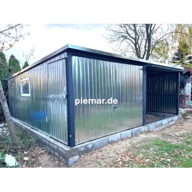 blechgarage-mit-dachneigung-nach-hinten-2x-schwingtor-1x-tuer-1x-fenster-attika-dachblende-verzinkt_4