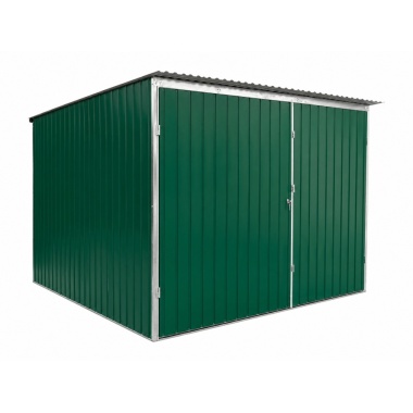 blechgarage-mit-dachneigung-nach-hinten-doppelfluegeltor-fenster-konstruktion-aus-verzinkten-vierkantprofilen-in-farbe-3