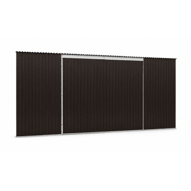 Blechgarage 5x8x3m mit Dachneigung nach hinten, 1x Schwingtor, in Farbe RAL8017 aus verzinkten Vierkantprofilen-7