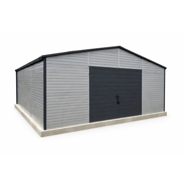 blechgarage-mit-einem-satteldach-doppelflugeltor-dachrinne-attika-kantenschutz-bleche-horizontal-vernietet-dachblech-ziegeloptik-konstruktion-aus-verzinkten-vierkantprofilen_4