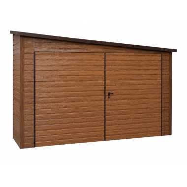 blechgarage-mit-einer-dachneigung-rechts-konstruktion-aus-grudnierten-vierkantprofilen-dachneigung-rechts-1x-doppelfluegeltor-fenster-holzoptik-attika-dachblende-kantenschutz-bleche-horizontal-vernietet-8