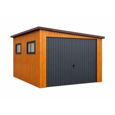 blechgarage-mit-einer-dachneigung-rechts,-1x-schwingtor,-2x-fenster,-holzoptik,-dachrinne,-attika,-kantenschutz-7