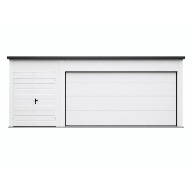 blechgarage-halle-lager-garage-mit-einer-dachneigung-nach-hinten-1x-doppelfluegeltor-3x-fenster-1x-sektionaltor-inkl-elektroantrieb-dachrinne-kondensvlies-dach-attika-dachblende-kantenschutz-konstruktion-aus-verzinkten-vierkantprofilen-15