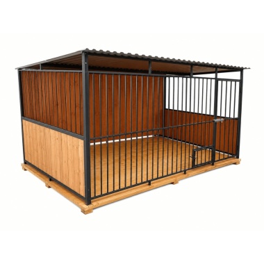 hundezwinger-3x2-m-mit-holzboden,-rückwand-und-1-2-seitenwände-6