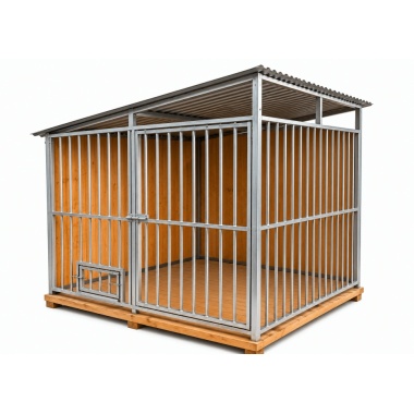 hundezwinger-mit-holzboden,-1x-seitenwand,-rückwand-mit-holzverkleidung-und-verzinkte-konstruktion-3