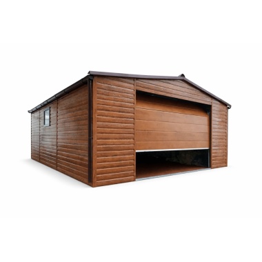 blechgarage-mit-einem-satteldach-tur-2x-fenster-sektionaltor-holzoptik-dachrinne-kondensvlies-dach-kondensvlies-wande-attika-dachblende-kantenschutz-konstruktion-aus-verzinkten-vierkantprofilen-bleche-horizontal-vernietet__9