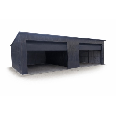 blechgarage-mit-dachneigung-nach-hinten-2x-sektionaltor-1xtuer-dachrinne-kondensvlies-dach-und-waende-attika-kantenschutz-konstruktion-aus-verzinkten-vierkantprofilen-trennwand-verankerung-horizontalpanel-in-farbe_6