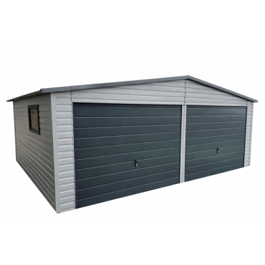 blechgarage-mit-satteldach-schwingtor-horizontalpanel-attika-kantenschutz-1x-fenster-dachrinne-konstruktion-aus-verzinkten-vierkantprofilen-horizontalpanel-in-farbe_3