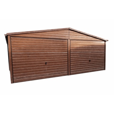 blechgarage-mit-satteldach-2x-schwingtor-horizontalpanel-1s-attika-kantenschutz-dachrinne-in-holzdekofarbe_4