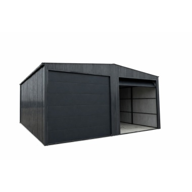 blechgarage-mit-einem-satteldach,-2x-sektionaltor,-dachrinne,-kantenschutz,-1xfenster,-in-farbe_12