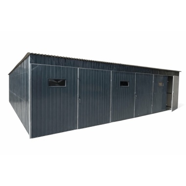 3-fachgaragen-mit-der-dachneigung-nach-hinten-3x-doppelfluegeltor-3x-lichtband-dachrinne-konstruktion-aus-verzinkten-vierkantprofilen-verankerung-in-farbe_8