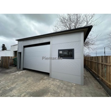 garage-7x6x35m-dachneigung-rechts-2x-tuer-sektionaltor-fenster-dachrinne-kantenschutz-verankerung-konstruktion-aus-verzinkten-vierkantprofilen-bleche-horizontal-vernietet-isolation-27364_2