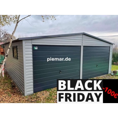 blechgarage-mit-satteldach-schwingtor-horizontalpanel-attika-kantenschutz-1x-fenster-dachrinne-konstruktion-aus-verzinkten-vierkantprofilen-horizontalpanel-in-farbe_2