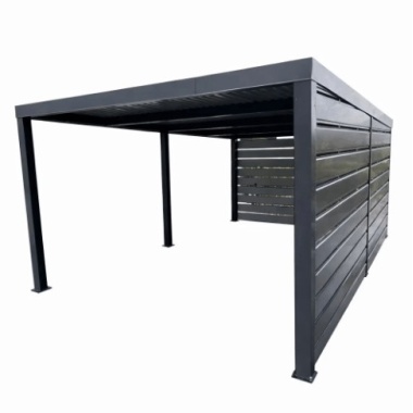 carport-mit-dachneigung-nach-hinten,-attika,-2-wände-mit-blechlamellen,-in-farbe-1